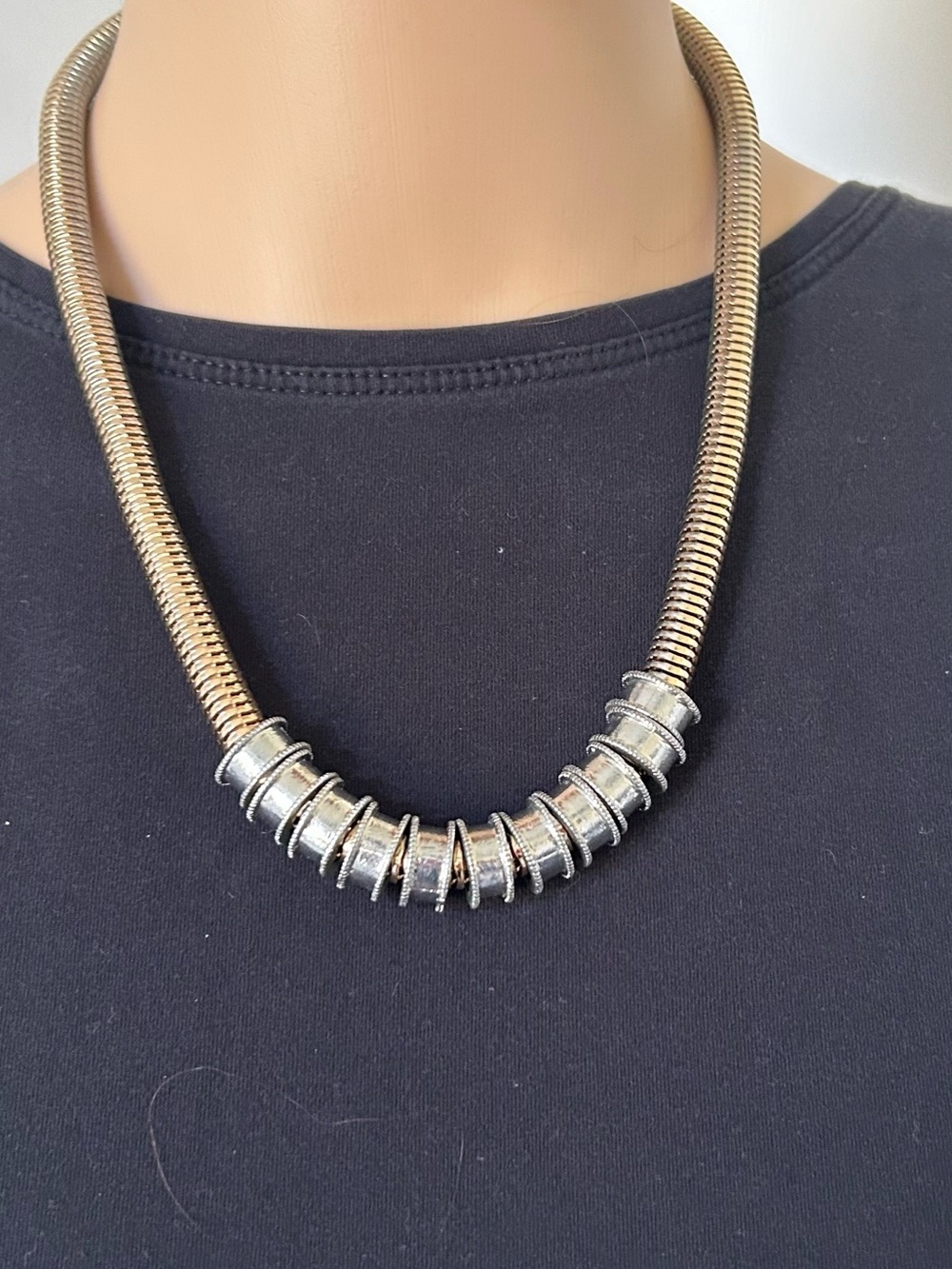 Silver-Tone Chain Necklace with Extender